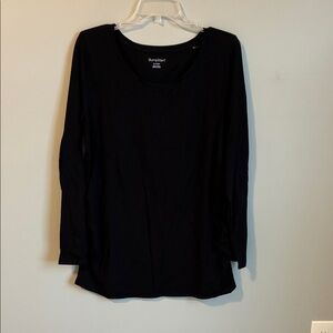 Set Of 2 BumpStart Maternity Classic Long Sleeve Tee’s, One Black and One White
